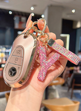 适用于奔驰钥匙套c260l车e300壳glcglb220gle350包gla200扣s450女