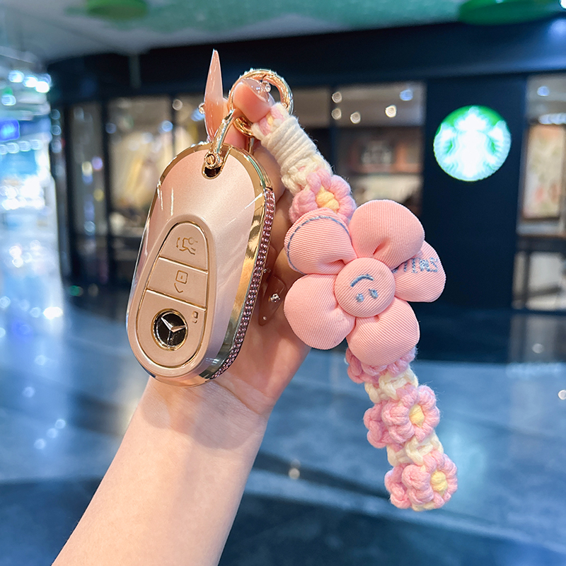 适用奔驰c260l钥匙套e300l车a200l女glb220壳gle350包glaglc扣s级