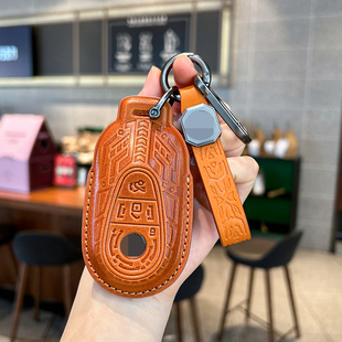 适用于奔驰钥匙套c260l车e300壳gle350扣glcb220包gla200真皮s450