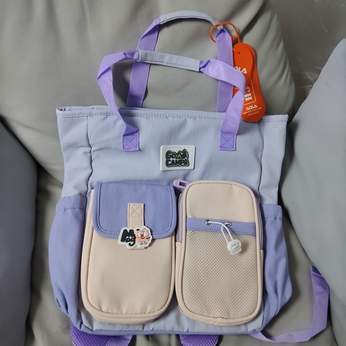 阳光可提可双肩背简约高颜值背包痛包日系补课袋