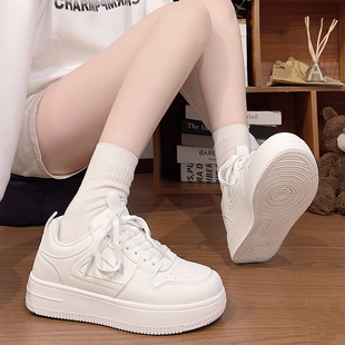 回力鞋子女款春秋新款2026百搭小白鞋爆款学生厚底增高韩版板鞋女