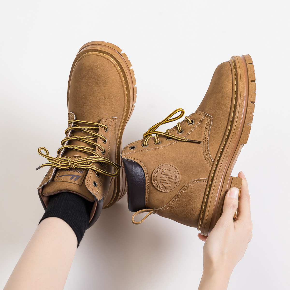 回力马丁靴女2026春秋爆款英伦风女鞋登山工装短靴百搭时尚大黄靴,女鞋,马丁靴,淘宝优惠券,粉丝福利购,淘宝优惠卷