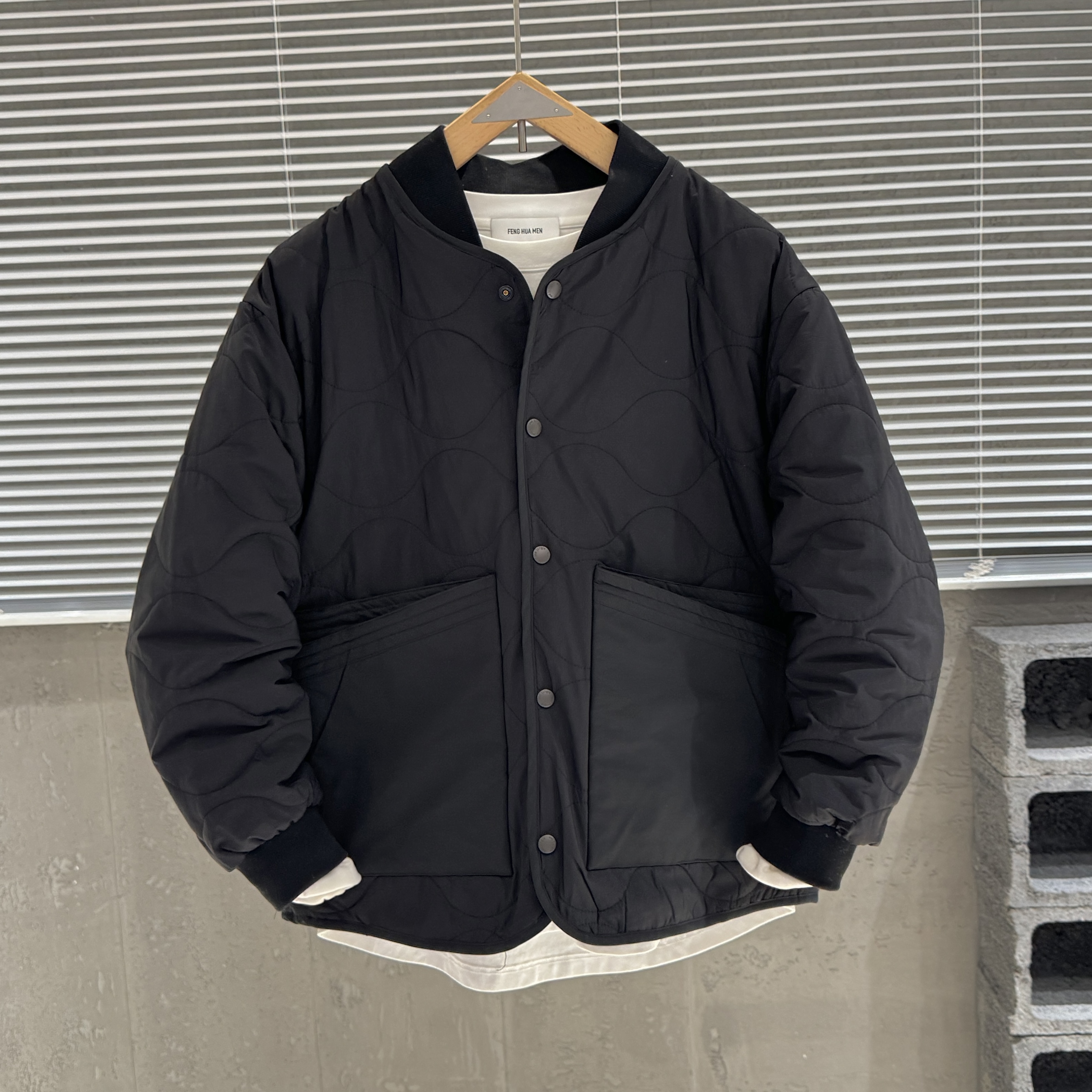 【香港·尊荣定制】秋冬棒球领棉衣外套男潮流简约日系夹棉棒球服