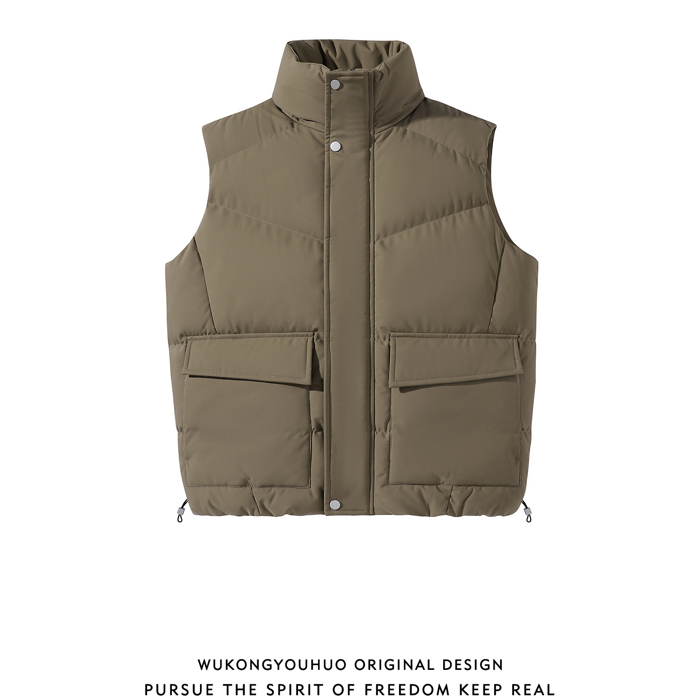 冬季复古潮牌加厚坎肩棉衣马甲