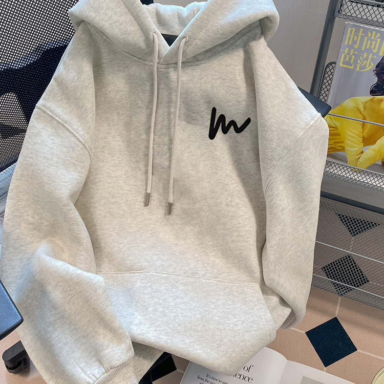 欧货大版连帽卫衣冬加绒加厚