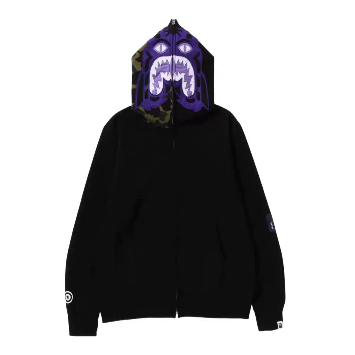 【香港奢品高定】鲨鱼双帽卫衣拉链网红外套星迷彩空夜光刺绣时尚
