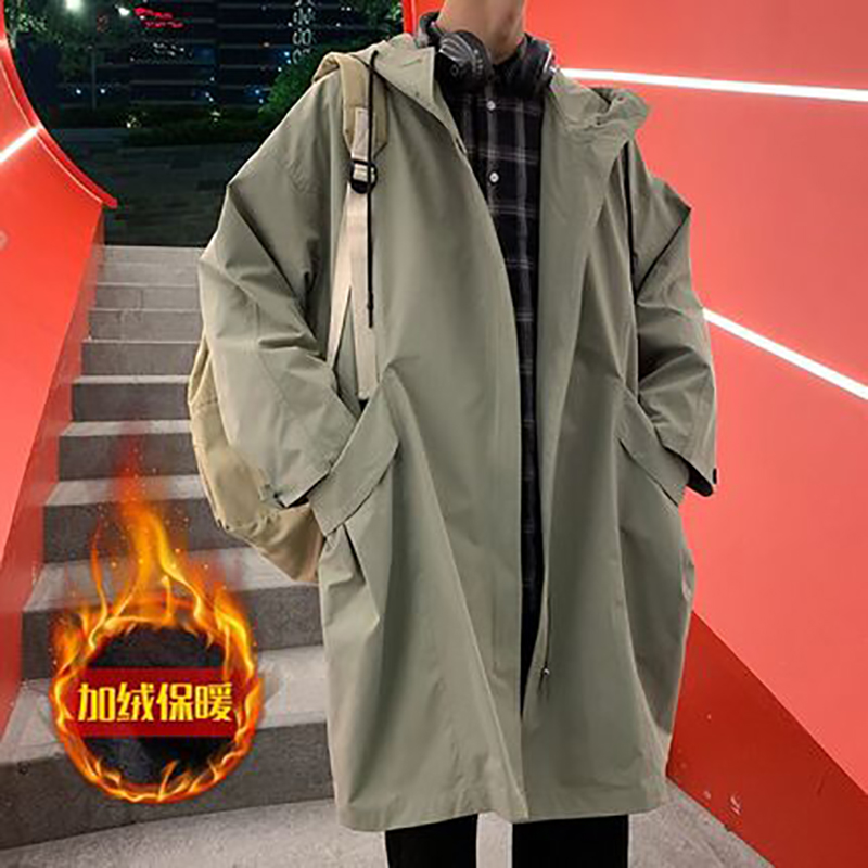 【香港·都市雅集】风衣外套男款秋冬季加绒加厚高级感痞帅冲锋衣