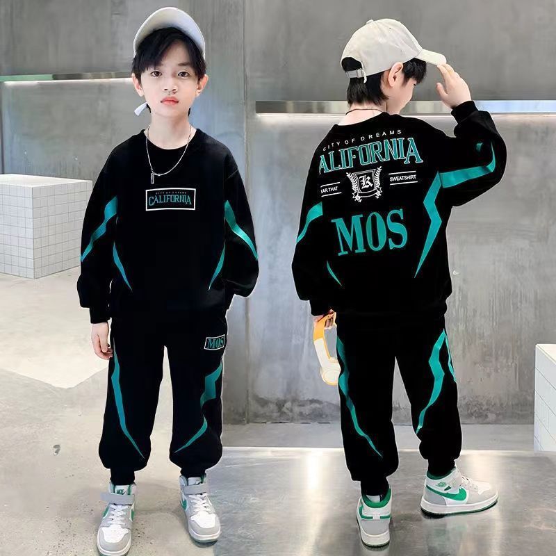 男童春秋套装中大童男孩休闲韩版儿童纯棉帅气卫衣长袖时尚两件套