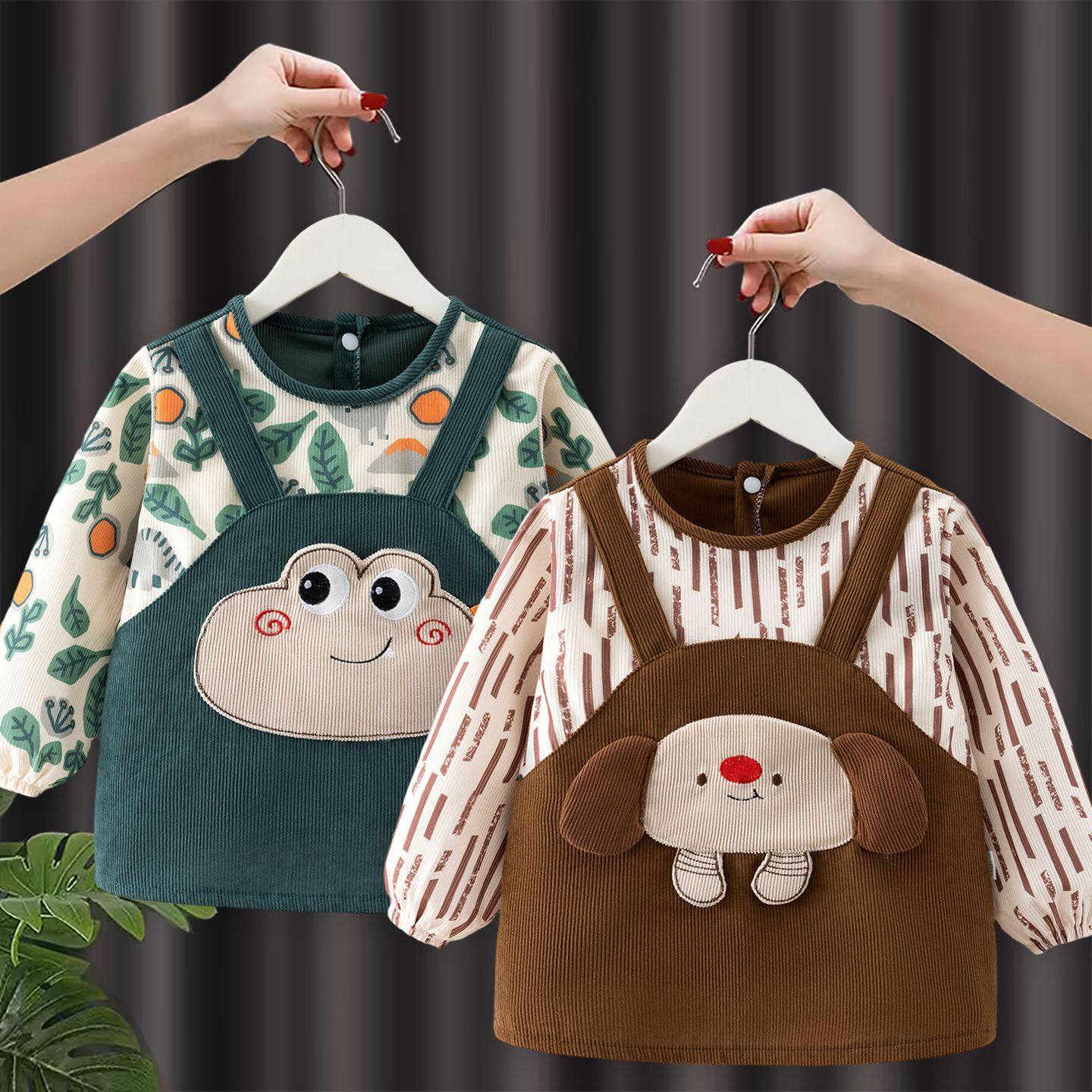 儿童罩衣防水防脏秋冬反穿护衣围裙长袖婴儿宝宝吃饭围兜洋气外穿,童装/婴儿装/亲子装,反穿衣/罩衣,淘宝优惠券,粉丝福利购,淘宝优惠卷