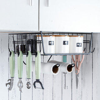橱柜下置物架厨房用品家用多功能隔板悬挂分层架吊柜挂篮收纳神器