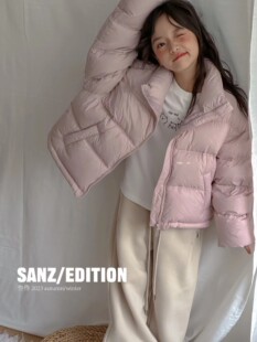特价波拉BORA女童儿童加厚羽绒服2023冬韩国童装韩版白鸭绒潮外套