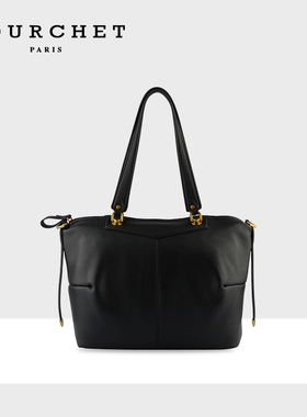 POURCHET/宝榭法国原创设计 ZOLA大号抿嘴包女士单肩手拎通勤包包