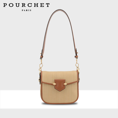POURCHET小猪包草席新款