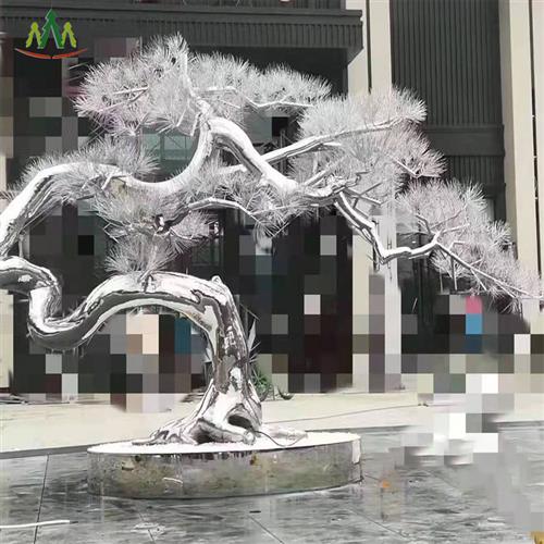 不锈钢雕塑定制大型圆环月亮异形廊架钢结构雕塑景观假山地产摆件