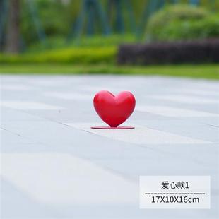 网红爱心雕塑摆件玻璃钢爱心树大型户外园林景观美陈发光心形气球