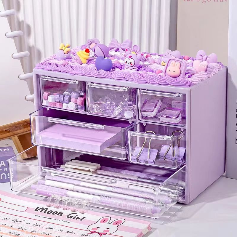 奶油胶diy九宫格收纳盒手工创意制作首饰盒置物架儿童桌面整理盒