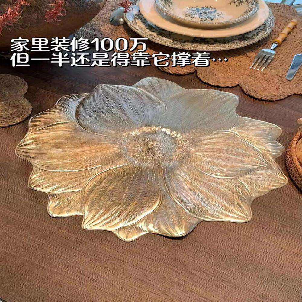 荷花餐垫隔热垫防烫耐高温加厚杯垫家用2024新款茶杯垫碗垫盘垫
