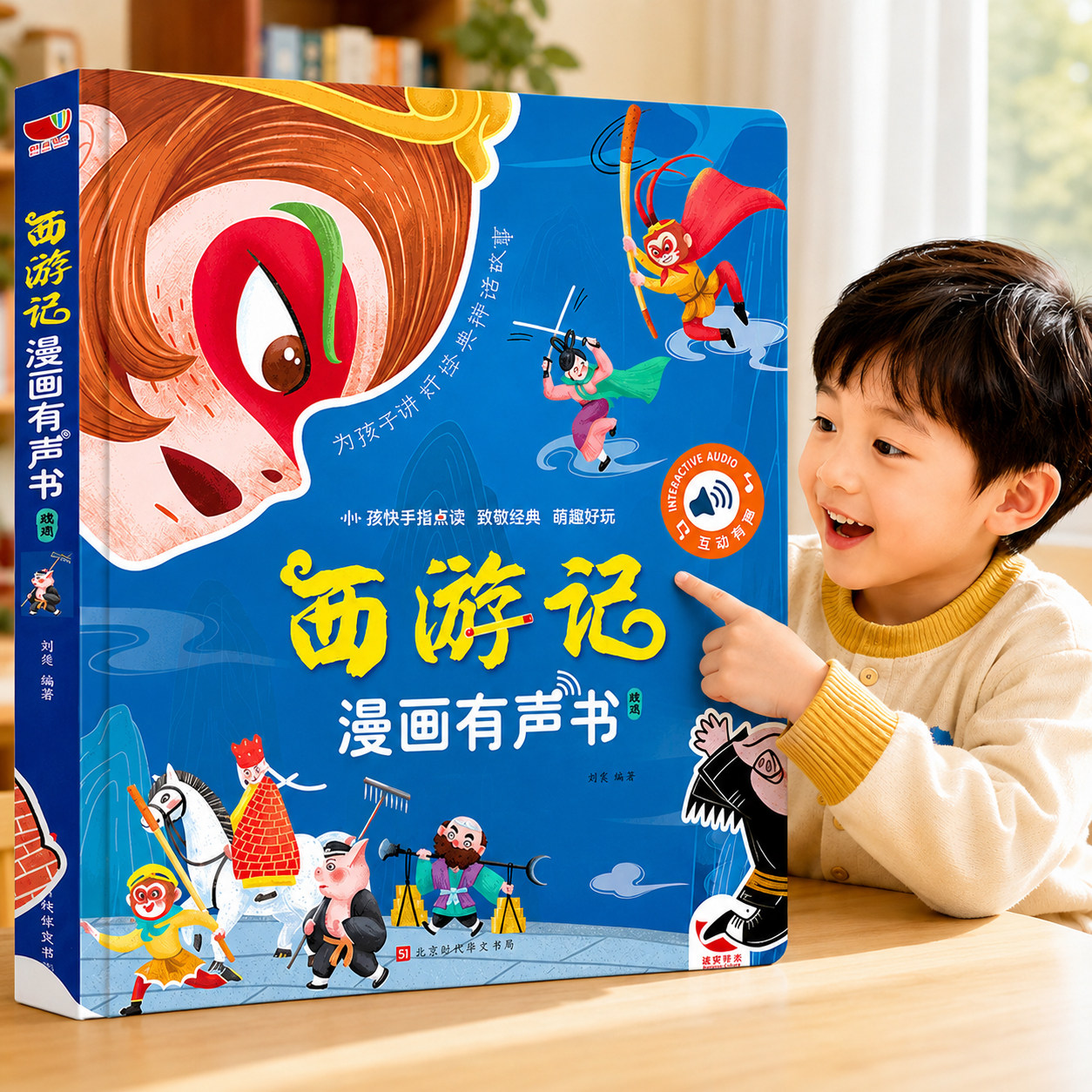 西游记漫画有声书手指点读发声书正版连环画经典四大名著绘本0到3岁幼儿启蒙3&ndash;6岁宝宝会说话的早教故事书撕不烂儿童读物益智玩