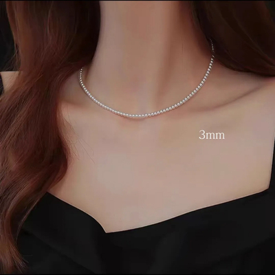3mm磁吸扣珍珠项链锁骨链