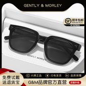 方形框夏季 孟子义同款 黑色遮阳GM墨镜女款 防紫外线高级感太阳镜男