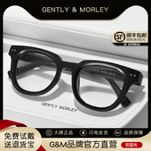 复古黑框眼镜防蓝光男学生日系大胖圆脸防辐射女圆形近视可配度数