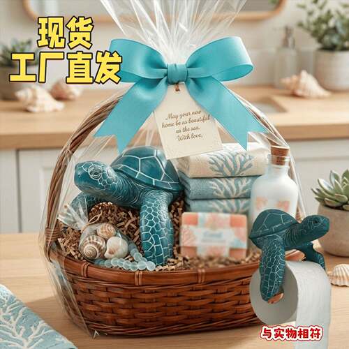 新品 Turtle Paper Towel Holder海龟浴室卷纸架3D打印工艺品