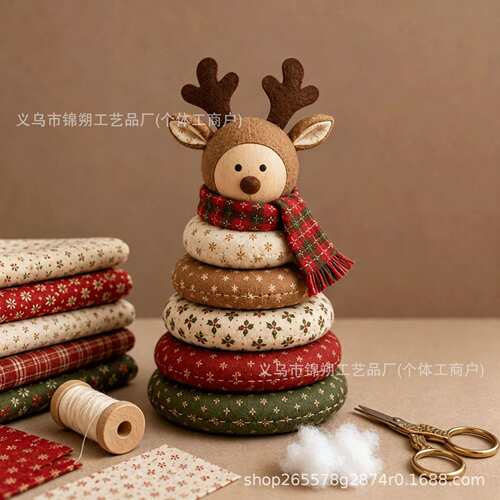 DIY Christmas Patchwork Doll Kit 圣诞布艺圆环娃娃DIY套装