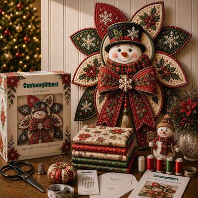 个性新品 Christmas Quilt Bow DIY Sewing Kit 圣诞拼布DIY套装