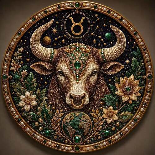 新款Pearl 12 Zodiac Signs Art Kit十二星座珍珠钻石画套装