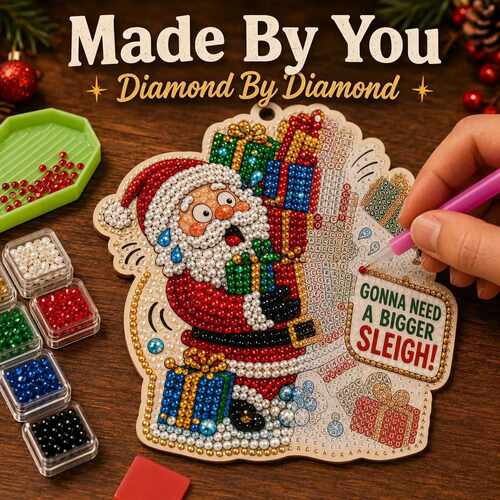 Christmas Diamond DIY Kit有趣的圣诞钻石艺术装饰DIY套件S