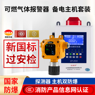 工业可燃气体报警器独立式 甲烷泄漏探测硫化氢酒精氧气浓度检测仪