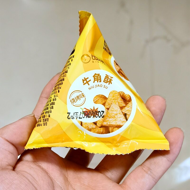 促销比比赞牛角酥烧烤味混合尖角脆香辣锅巴吃货解馋零食小吃休闲