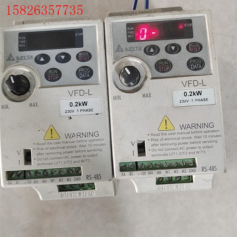 台达变频器vfd002l21a   0.2kw 拆机件(议价)