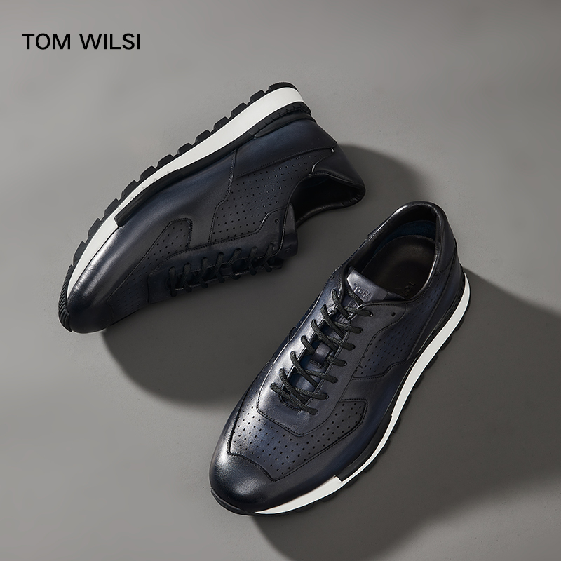 TOMWILSI厚底男士休闲皮鞋春秋