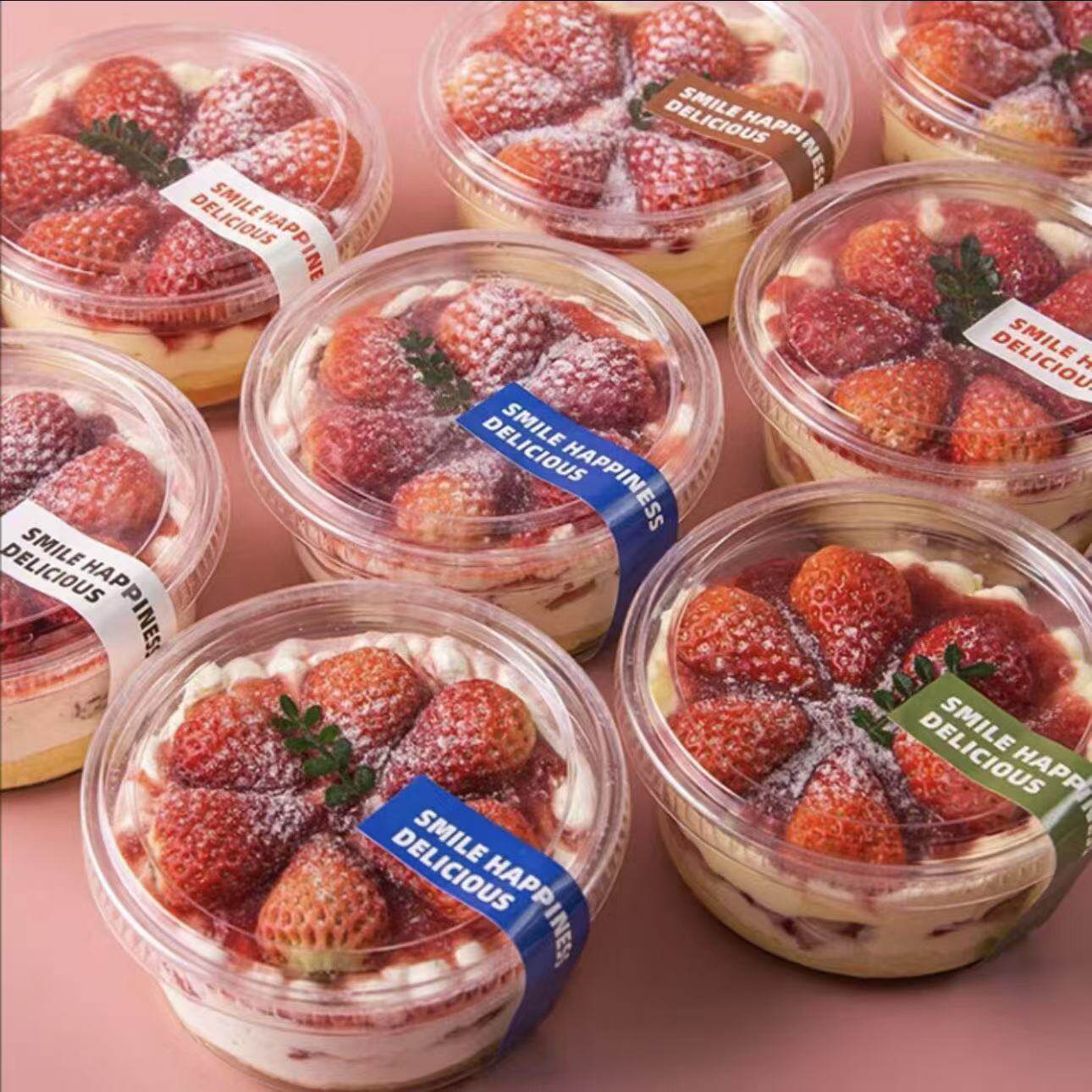 草莓蛋糕盒子千层蛋糕碗圆形芒果奥利奥烘焙豆乳蛋糕巴斯克打包盒