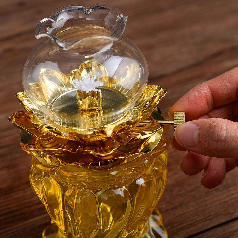 莲花酥油灯灯座长明佛前