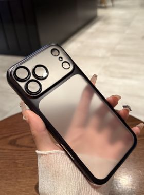 umj适用于iphone17手机壳苹果Air全包镜头膜17pro超薄硬壳17proMax磨砂黑色新款17p简约防摔防指纹保护套男女