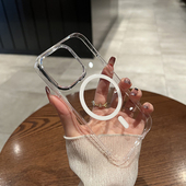 umj适用于iphone16手机壳透明硬壳17Air 15plus磁吸无线充电苹果14proMax超薄新款 13p简约12高级保护套男女生