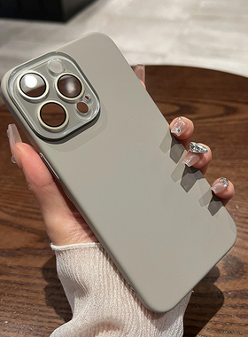 umj适用于iphone16pro手机壳17pm超薄磨砂硬壳15苹果14proMax新款13简约钛灰色12全包镜头膜保护套11男女air