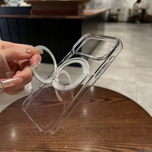 360°支架透明适用于苹果手机壳