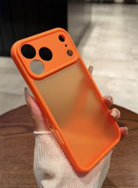 【新款磨砂橙色】umj适用于iphone17ProMax手机壳苹果17pro肤感防指纹17pm简约高级感17p全包防摔保护套男女