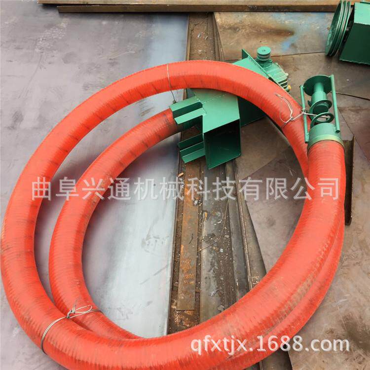 麦子装车电动吸粮机 车载电动家用软管上料机 无轴车载吸粮机视屏
