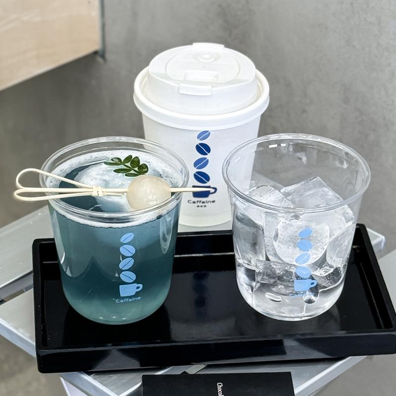 咖啡杯子一次性奶茶纸杯咖啡店包装纸杯外带打包杯冷饮杯印logo