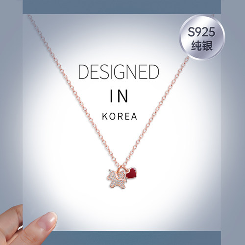 【爱心独角兽】小众纯银项链