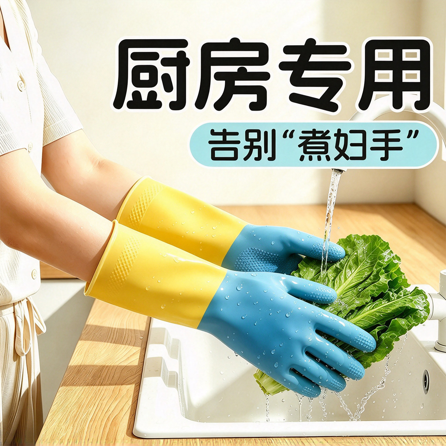 家务手套胶皮乳胶防水家用女厨房