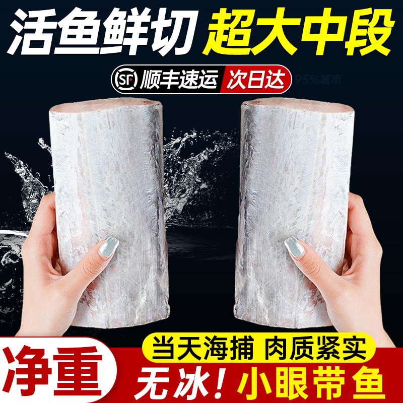 带鱼新鲜冷冻刀鱼中段特级大号东