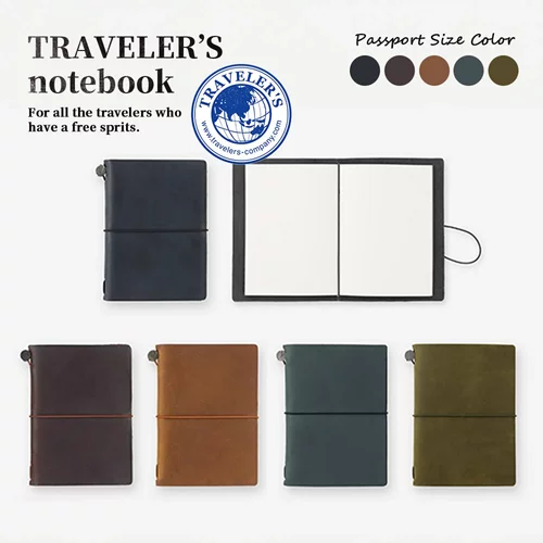 日本TRC原装TN手帐本标准护照型手帐牛皮TRAVELER'S notebook系列