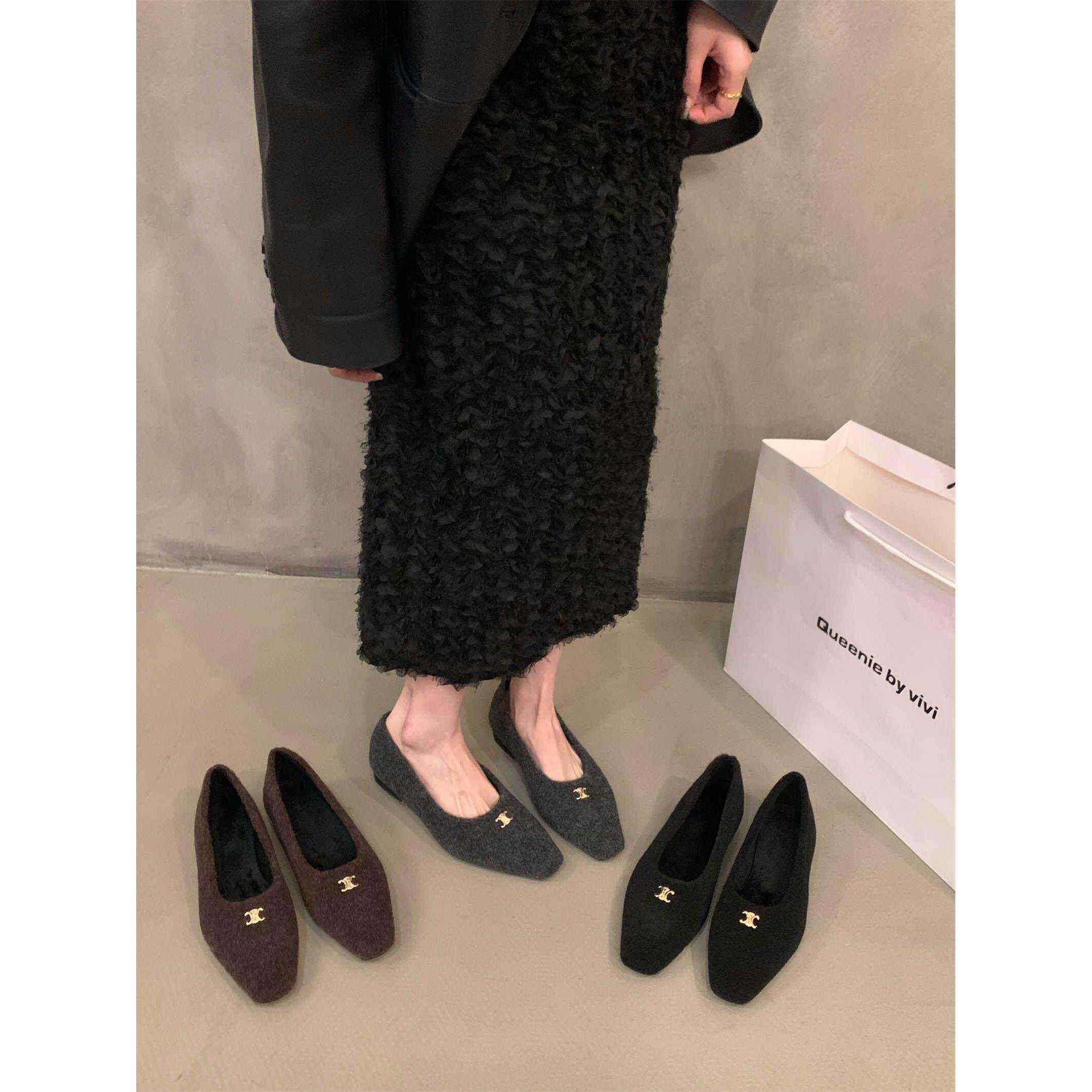 香港平底小香风加绒豆豆单鞋女鞋子2025新款秋季百搭外穿毛毛鞋,女鞋,浅口单鞋,淘宝优惠券,粉丝福利购,淘宝优惠卷