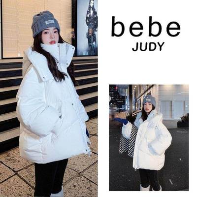 bebe judy~超流行爆款白色90白鸭绒外套女冬季加厚保暖减龄羽绒服