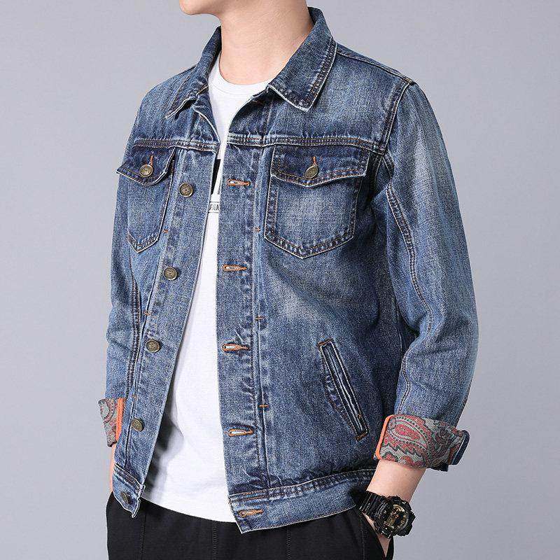 香港高级感痞帅牛仔外套男2025新款休闲工装夹克衫纯棉衣服春秋季